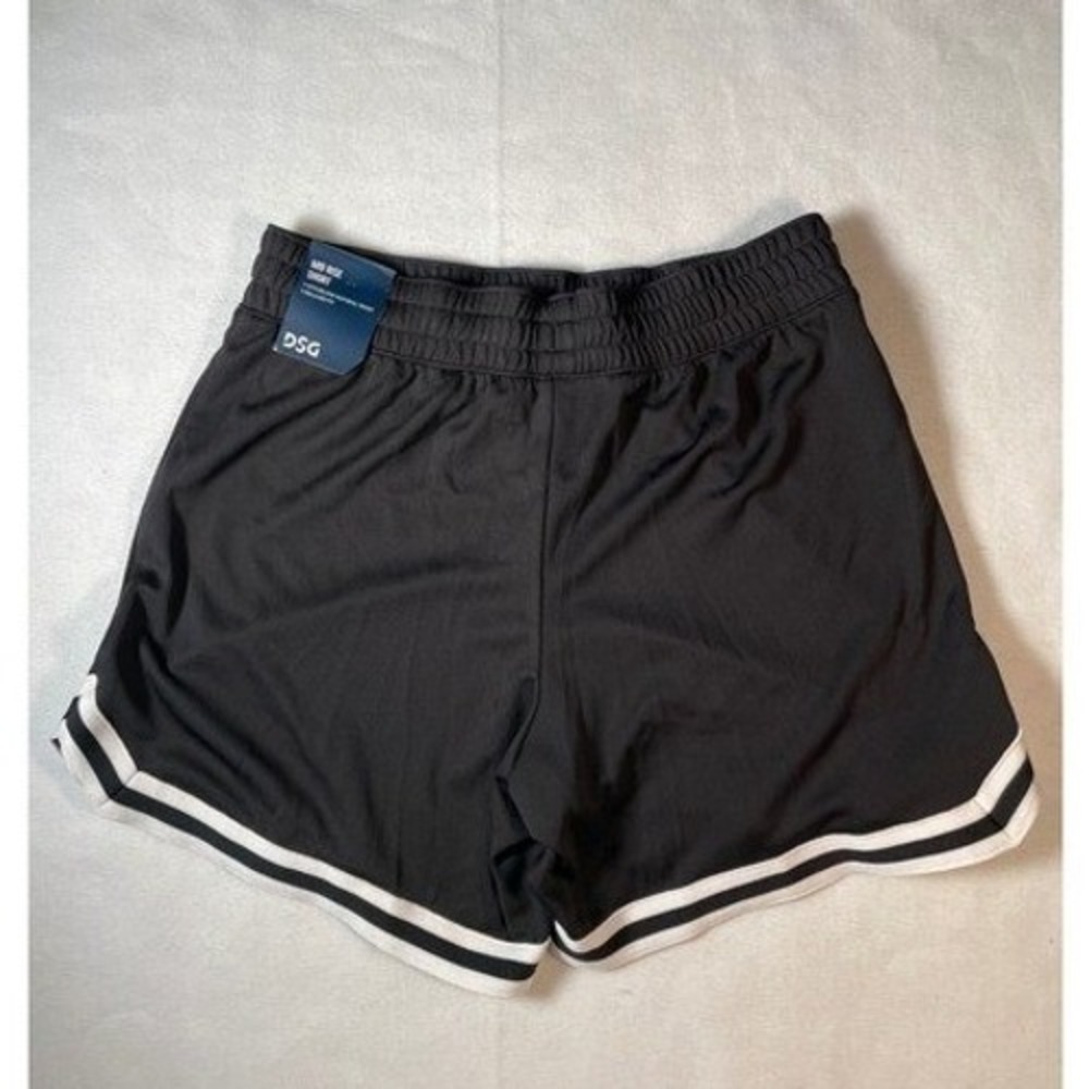 DSG Girls Mid Rise Basketball Shorts Black White Striped XL 16 NWT - Picture 3 of 4